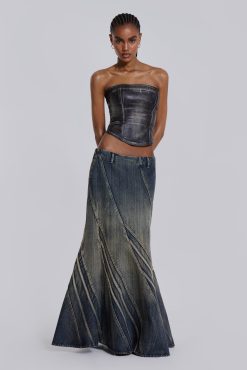 Women Jaded London Maxi Skirts*Celadon Denim Maxi Skirt