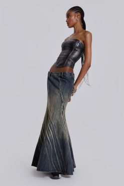 Women Jaded London Maxi Skirts*Celadon Denim Maxi Skirt