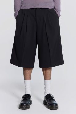 Men Jaded London Jorts & Shorts*Black Goliath Tailored Shorts